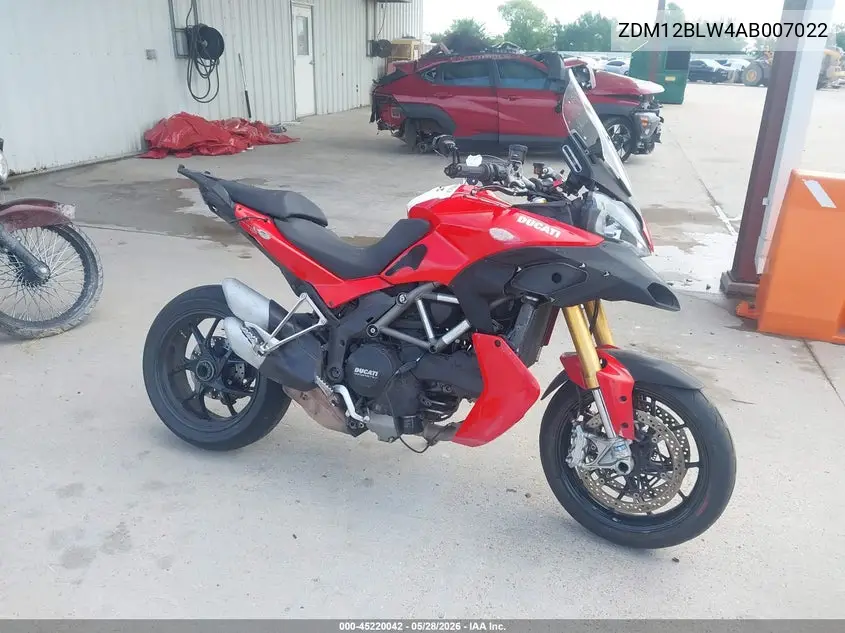 2010 Ducati Multistrada 1200 / 1200S VIN: ZDM12BLW4AB007022 Lot: 45220042