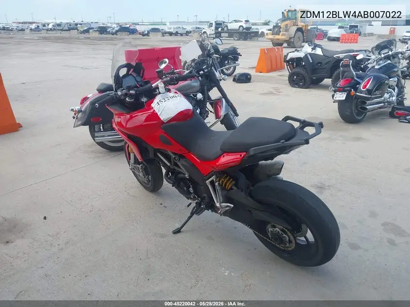 2010 Ducati Multistrada 1200 / 1200S VIN: ZDM12BLW4AB007022 Lot: 45220042