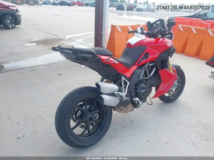 2010 Ducati Multistrada 1200 / 1200S VIN: ZDM12BLW4AB007022 Lot: 45220042