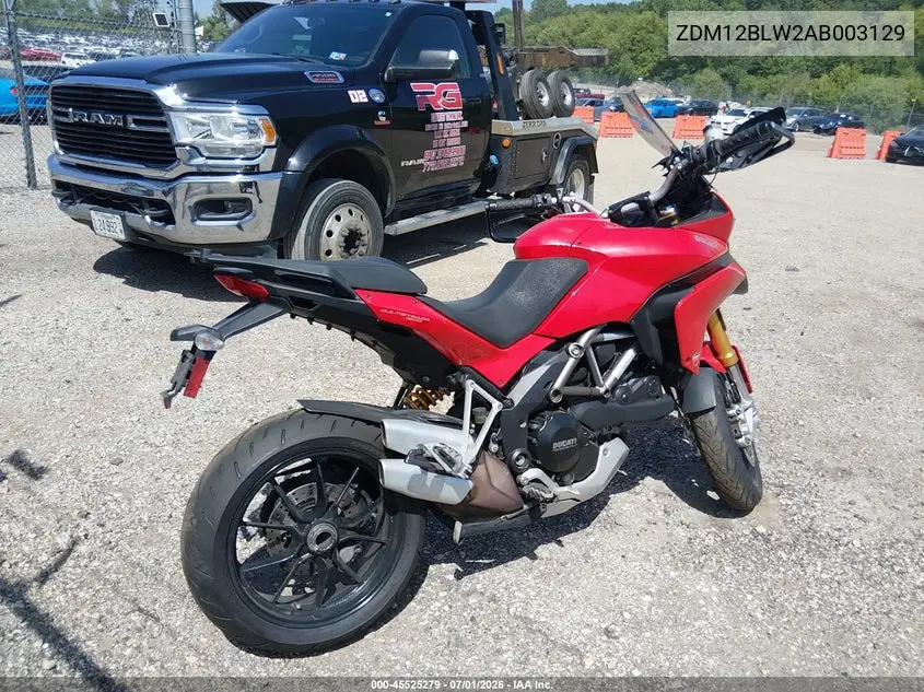2010 Ducati Multistrada 1200 / 1200S VIN: ZDM12BLW2AB003129 Lot: 45525279