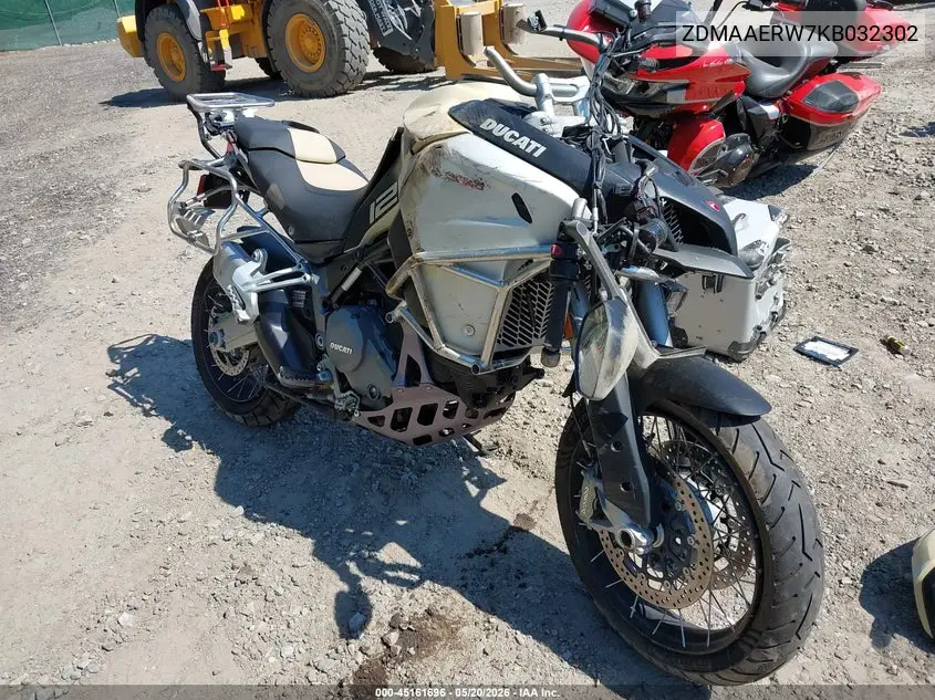 2019 Ducati Multistrada 1260 Enduro VIN: ZDMAAERW7KB032302 Lot: 45161696
