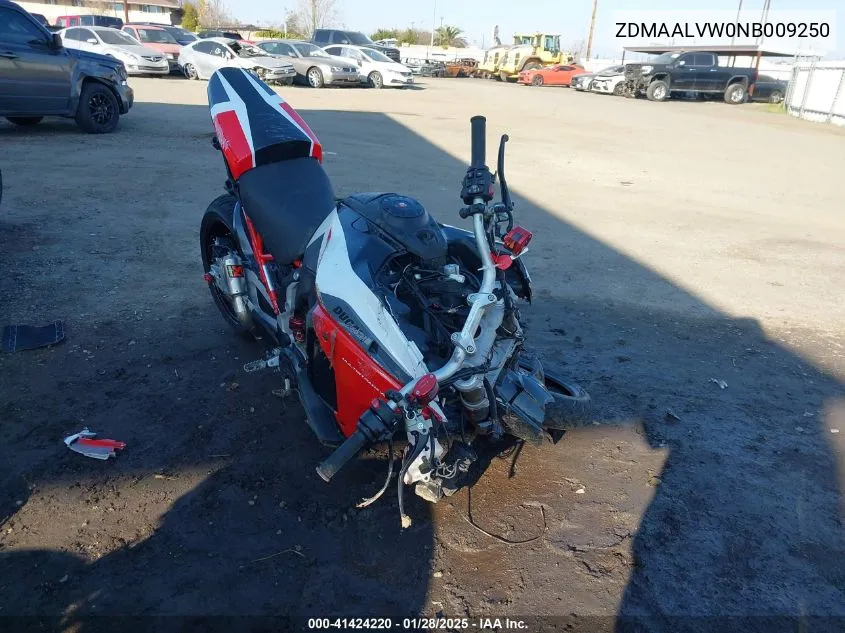2022 Ducati Multistrada V4/V4S/V4 S Sport VIN: ZDMAALVW0NB009250 Lot: 41424220