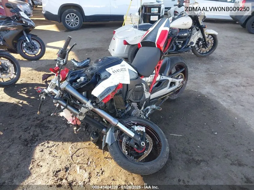 2022 Ducati Multistrada V4/V4S/V4 S Sport VIN: ZDMAALVW0NB009250 Lot: 41424220