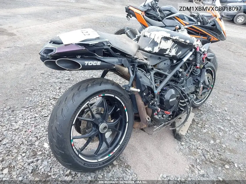 2012 Ducati Superbike 848/848 Evo Corse Se VIN: ZDM1XBMVXCB018097 Lot: 45334422