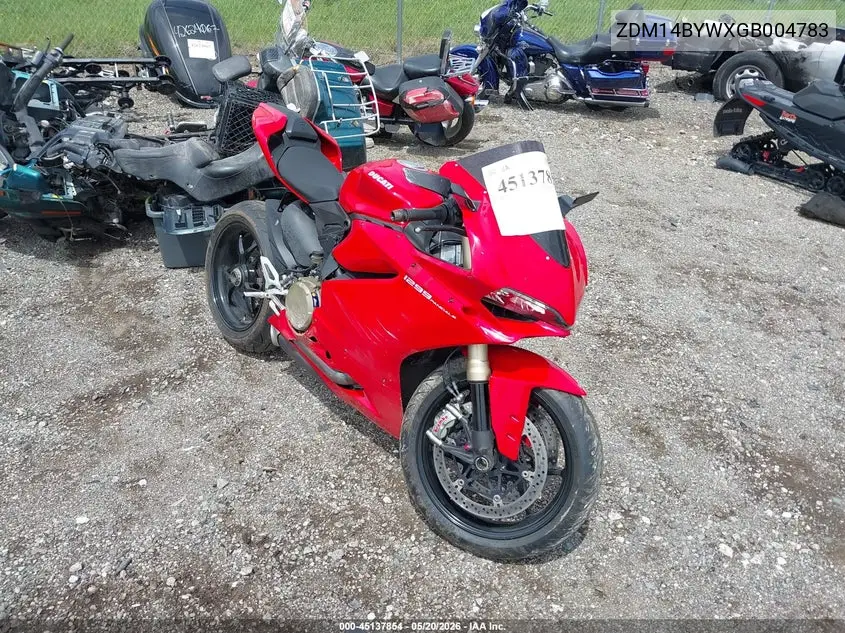 2016 Ducati Superbike 1299 Panigale/S VIN: ZDM14BYWXGB004783 Lot: 45137854