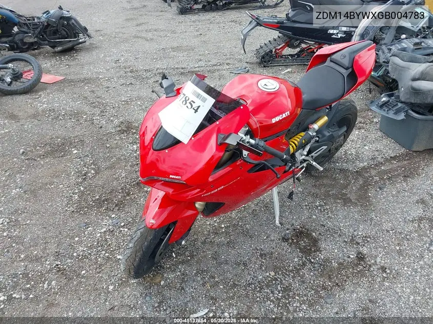 2016 Ducati Superbike 1299 Panigale/S VIN: ZDM14BYWXGB004783 Lot: 45137854