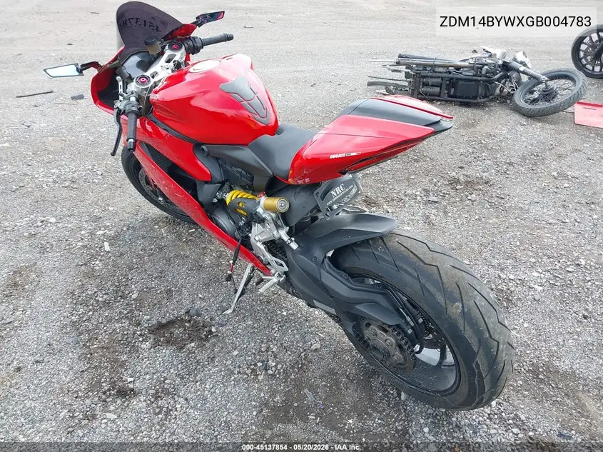 2016 Ducati Superbike 1299 Panigale/S VIN: ZDM14BYWXGB004783 Lot: 45137854