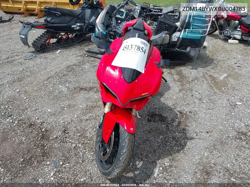 2016 Ducati Superbike 1299 Panigale/S VIN: ZDM14BYWXGB004783 Lot: 45137854