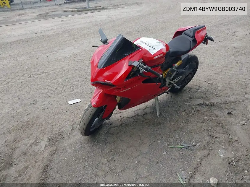 2016 Ducati Superbike 1299 Panigale/S VIN: ZDM14BYW9GB003740 Lot: 45559296
