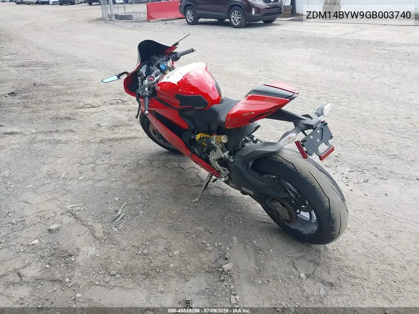 2016 Ducati Superbike 1299 Panigale/S VIN: ZDM14BYW9GB003740 Lot: 45559296