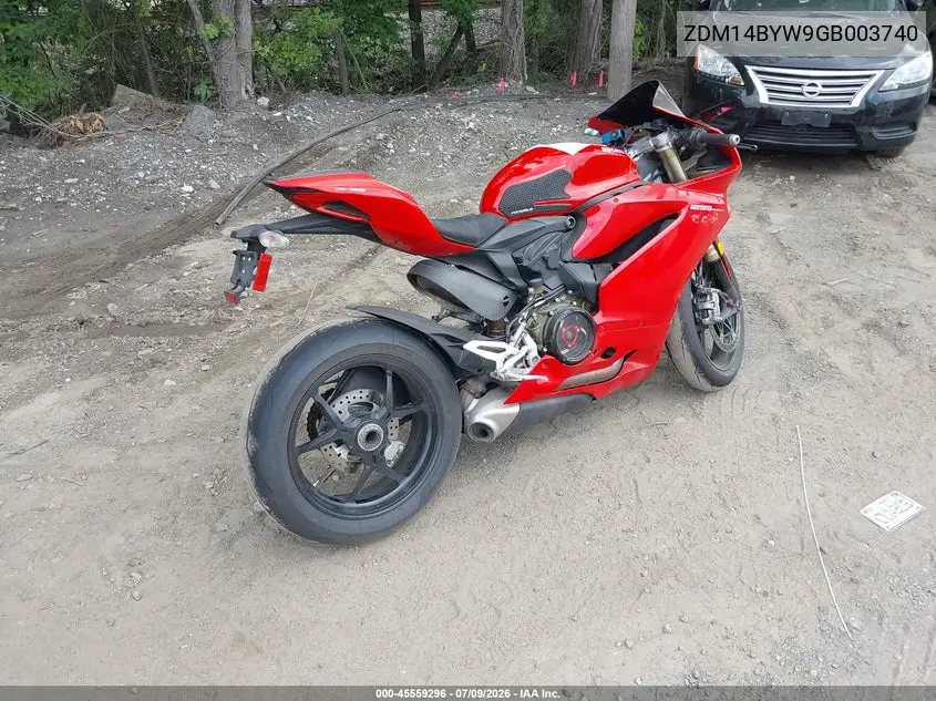 2016 Ducati Superbike 1299 Panigale/S VIN: ZDM14BYW9GB003740 Lot: 45559296