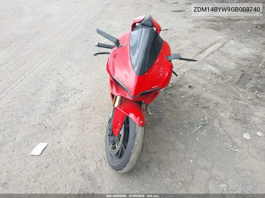 2016 Ducati Superbike 1299 Panigale/S VIN: ZDM14BYW9GB003740 Lot: 45559296