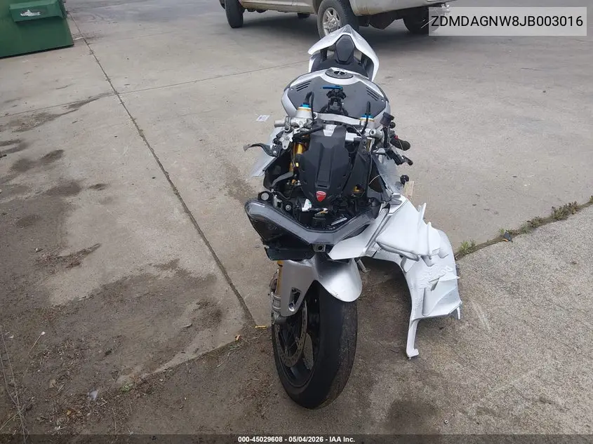 2018 Ducati Panigale V4/V4S/V4S Speciale VIN: ZDMDAGNW8JB003016 Lot: 45029608