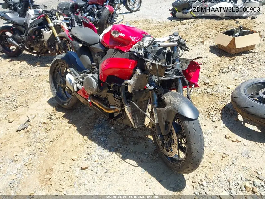 2020 Ducati Panigale V2 VIN: ZDMHAATW3LB000903 Lot: 45134708