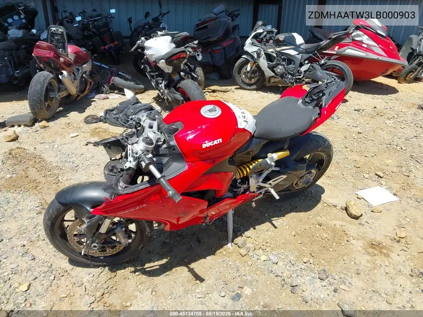 2020 Ducati Panigale V2 VIN: ZDMHAATW3LB000903 Lot: 45134708