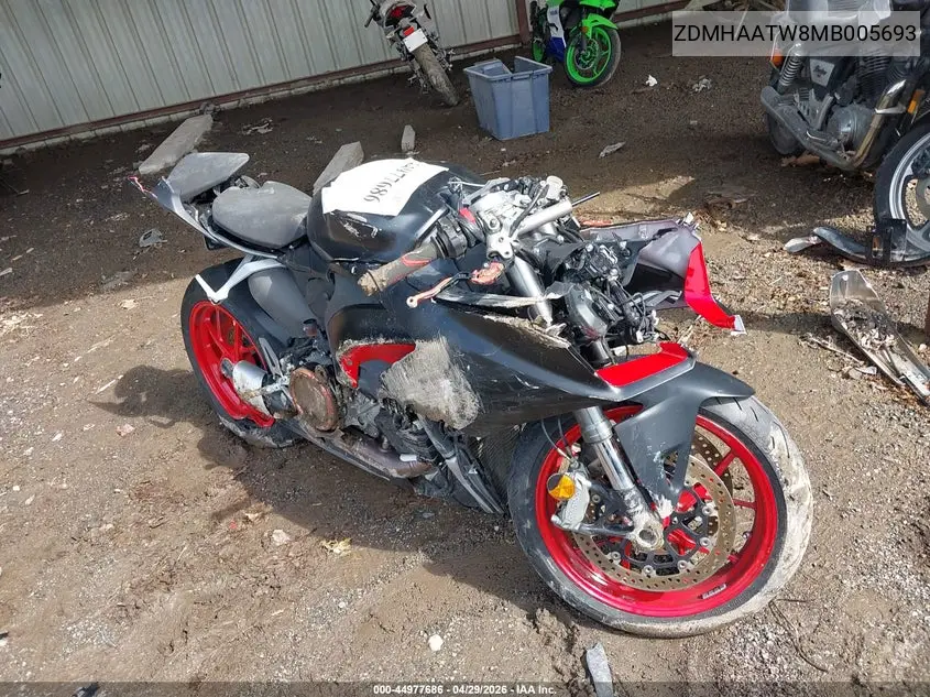 2021 Ducati Panigale V2 VIN: ZDMHAATW8MB005693 Lot: 44977686