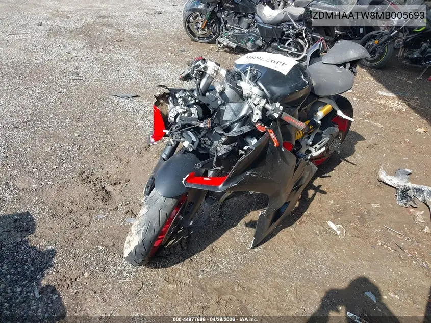 2021 Ducati Panigale V2 VIN: ZDMHAATW8MB005693 Lot: 44977686
