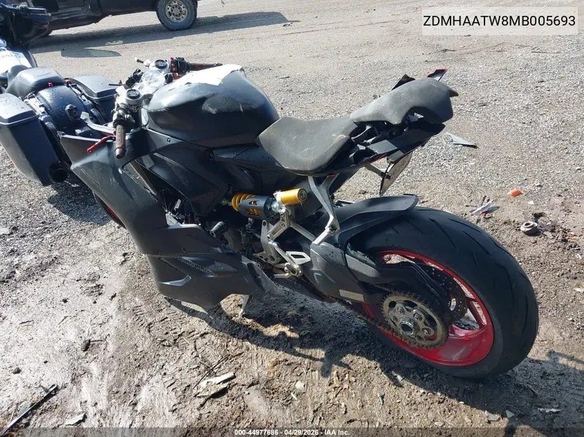 2021 Ducati Panigale V2 VIN: ZDMHAATW8MB005693 Lot: 44977686