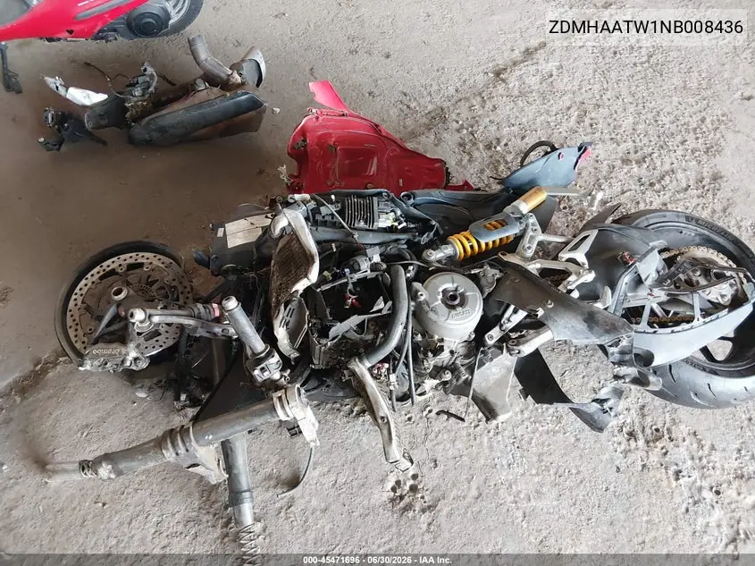 2022 Ducati Panigale V2 VIN: ZDMHAATW1NB008436 Lot: 45471696