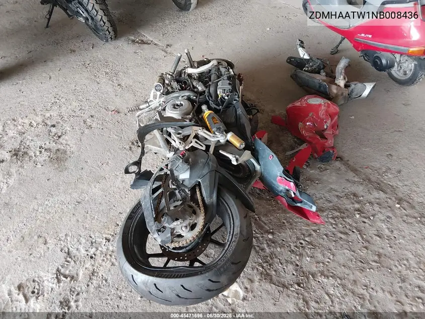 2022 Ducati Panigale V2 VIN: ZDMHAATW1NB008436 Lot: 45471696