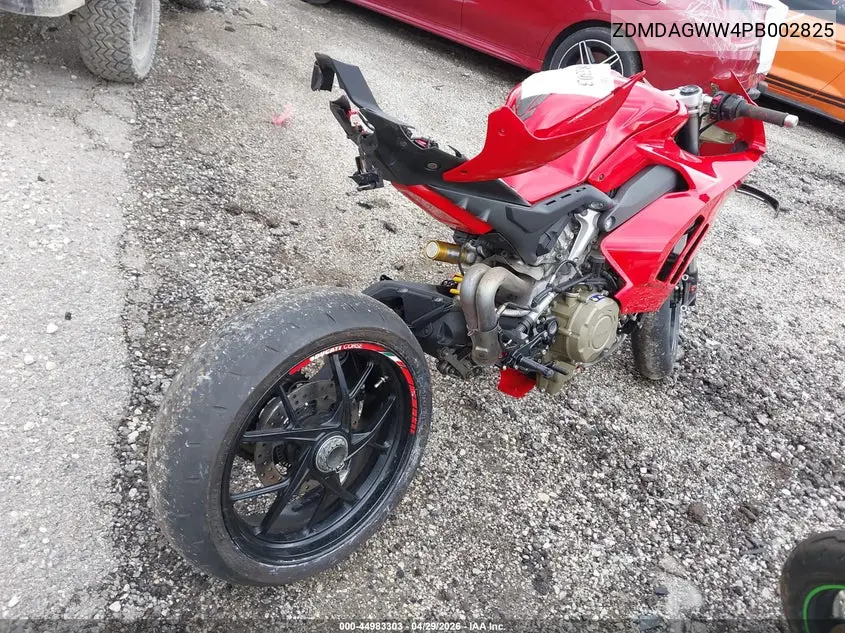 2023 Ducati Panigale V4S VIN: ZDMDAGWW4PB002825 Lot: 44983303