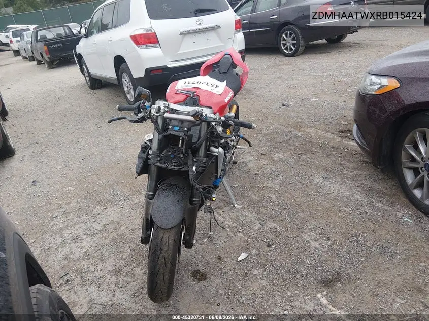 2024 Ducati Panigale V2 VIN: ZDMHAATWXRB015424 Lot: 45320731