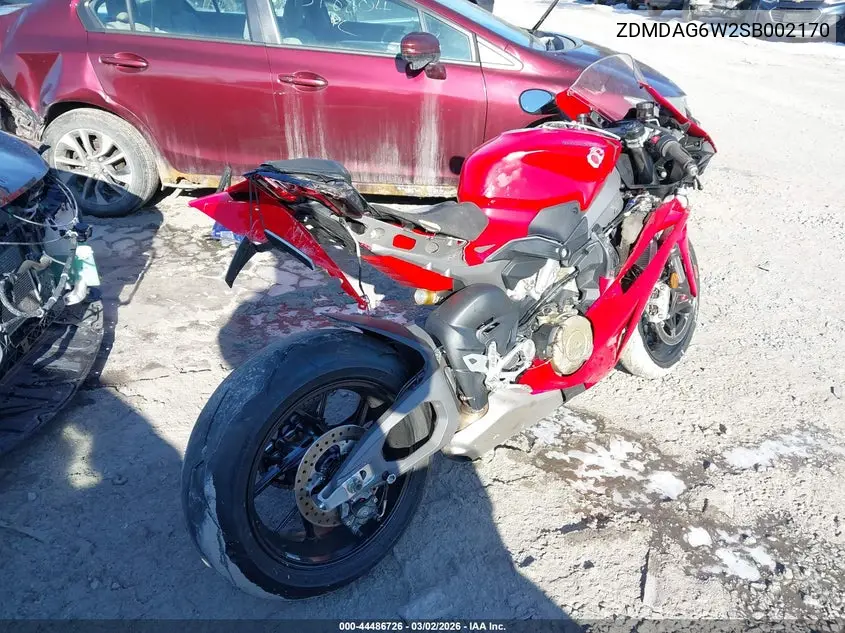 2025 Ducati Panigale V4/V4S VIN: ZDMDAG6W2SB002170 Lot: 44486726