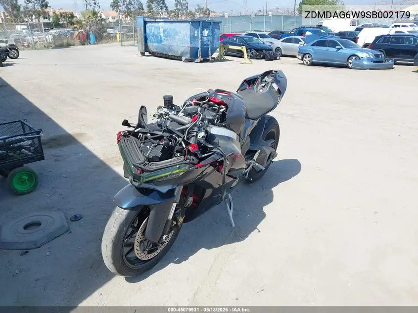 2025 Ducati Panigale V4/V4S VIN: ZDMDAG6W9SB002179 Lot: 45079931