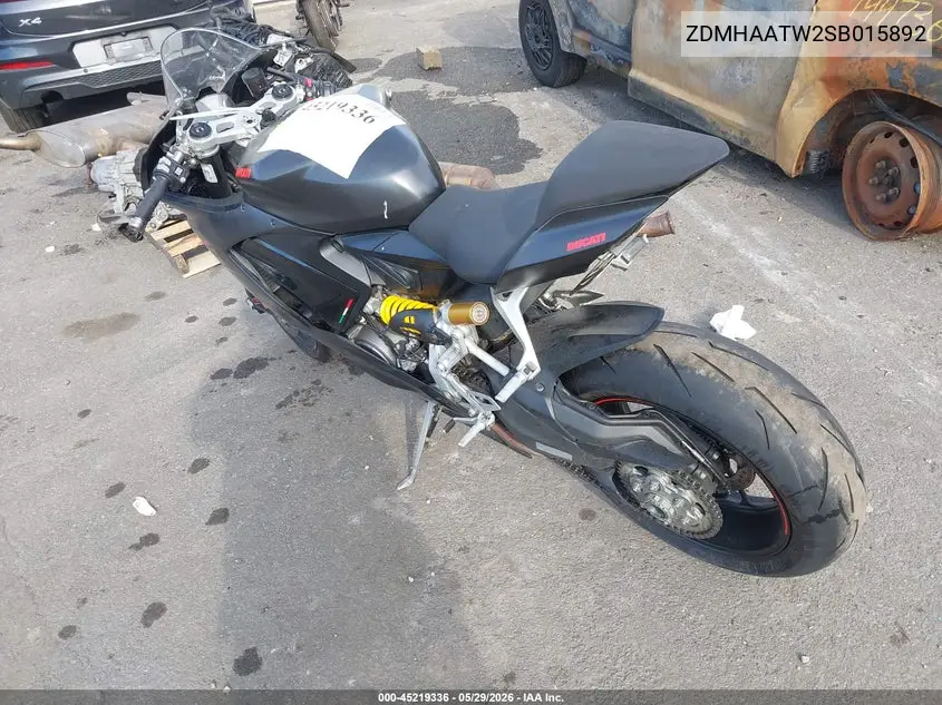 2025 Ducati Panigale V2 VIN: ZDMHAATW2SB015892 Lot: 45219336