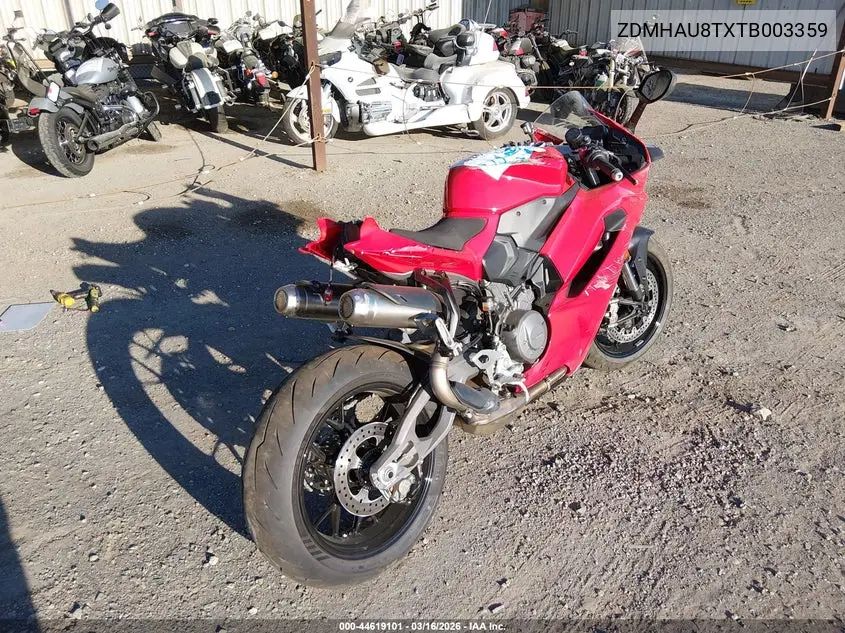 2026 Ducati Panigale V2/V2 S VIN: ZDMHAU8TXTB003359 Lot: 44619101