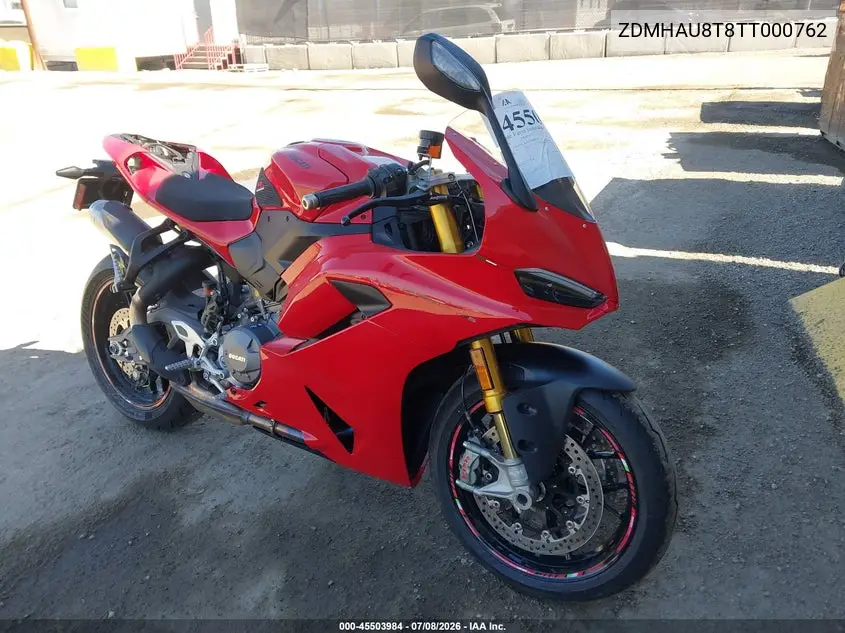 2026 Ducati Panigale V2/V2 S VIN: ZDMHAU8T8TT000762 Lot: 45503984