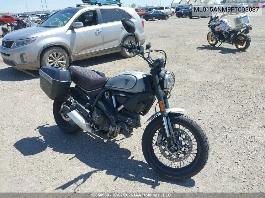 2015 Ducati Scrambler 800 VIN: ML015ANM9FT003087 Lot: 12650950