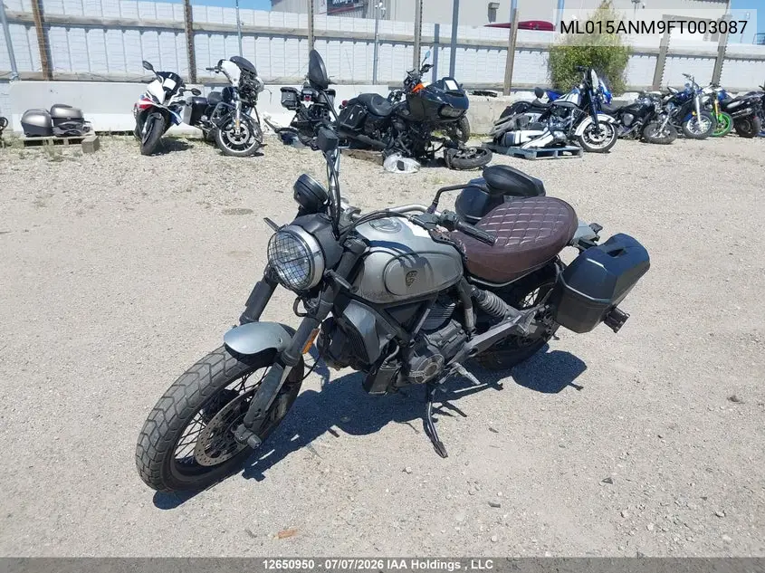 2015 Ducati Scrambler 800 VIN: ML015ANM9FT003087 Lot: 12650950