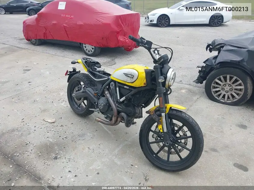 2015 Ducati Scrambler 800 VIN: ML015ANM6FT000213 Lot: 44897774