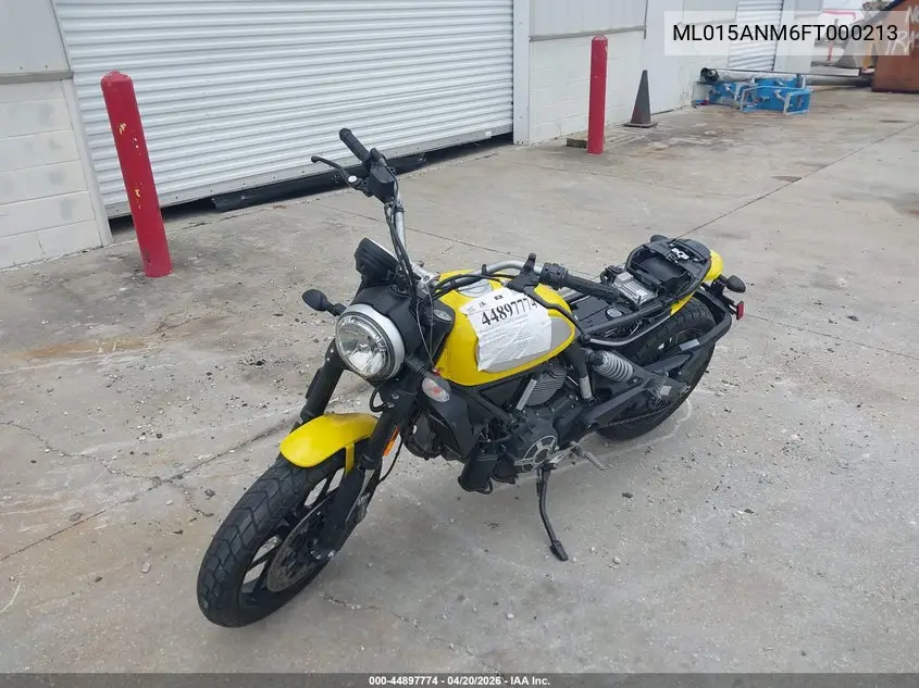 2015 Ducati Scrambler 800 VIN: ML015ANM6FT000213 Lot: 44897774