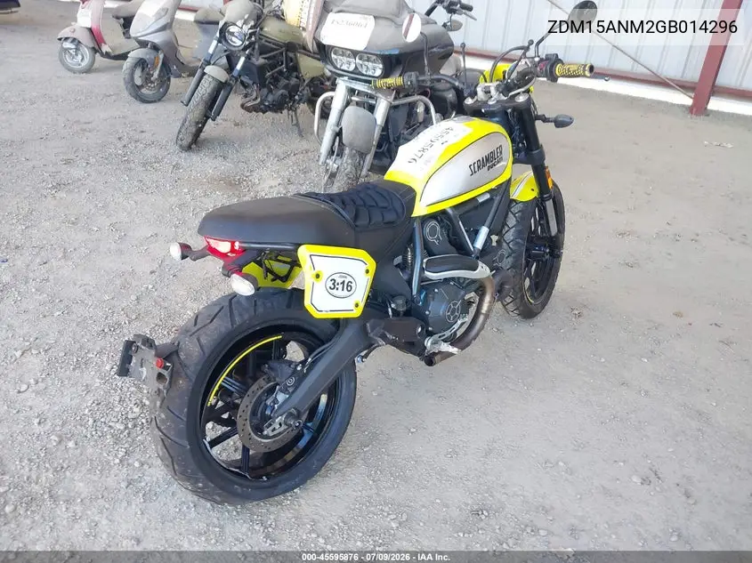 2016 Ducati Scrambler 800 VIN: ZDM15ANM2GB014296 Lot: 45595876