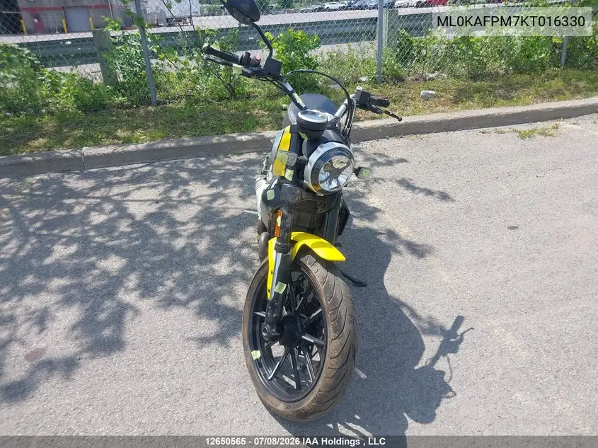 2019 Ducati Scrambler Desert Sled VIN: ML0KAFPM7KT016330 Lot: 12650565