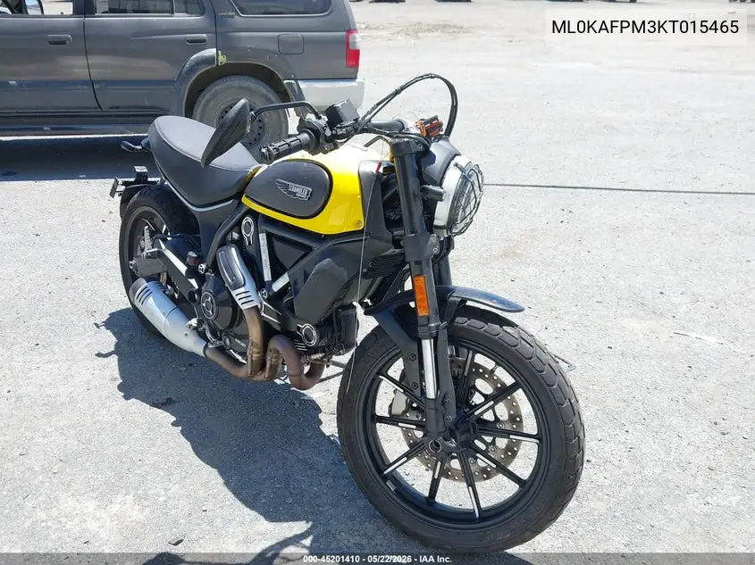 2019 Ducati Scrambler Desert Sled VIN: ML0KAFPM3KT015465 Lot: 45201410