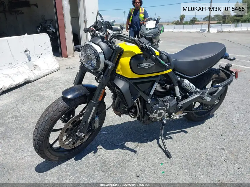 2019 Ducati Scrambler Desert Sled VIN: ML0KAFPM3KT015465 Lot: 45201410