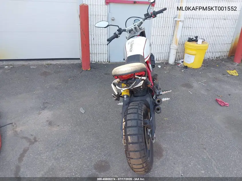 2019 Ducati Scrambler Desert Sled VIN: ML0KAFPM5KT001552 Lot: 45608274
