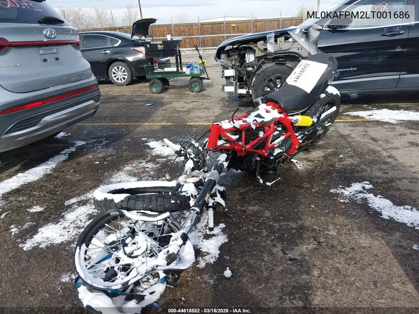 2020 Ducati Scrambler Desert Sled VIN: ML0KAFPM2LT001686 Lot: 44618552