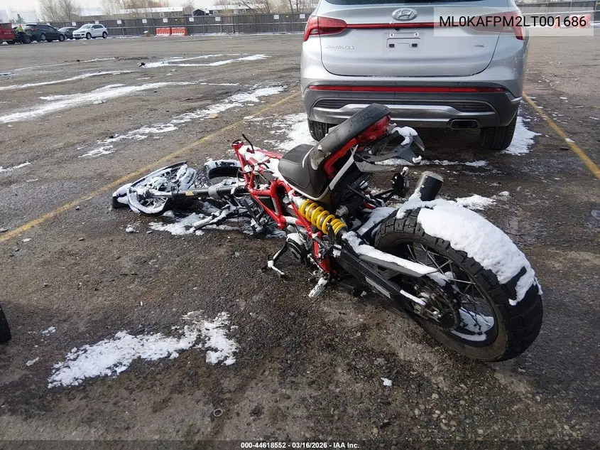 2020 Ducati Scrambler Desert Sled VIN: ML0KAFPM2LT001686 Lot: 44618552