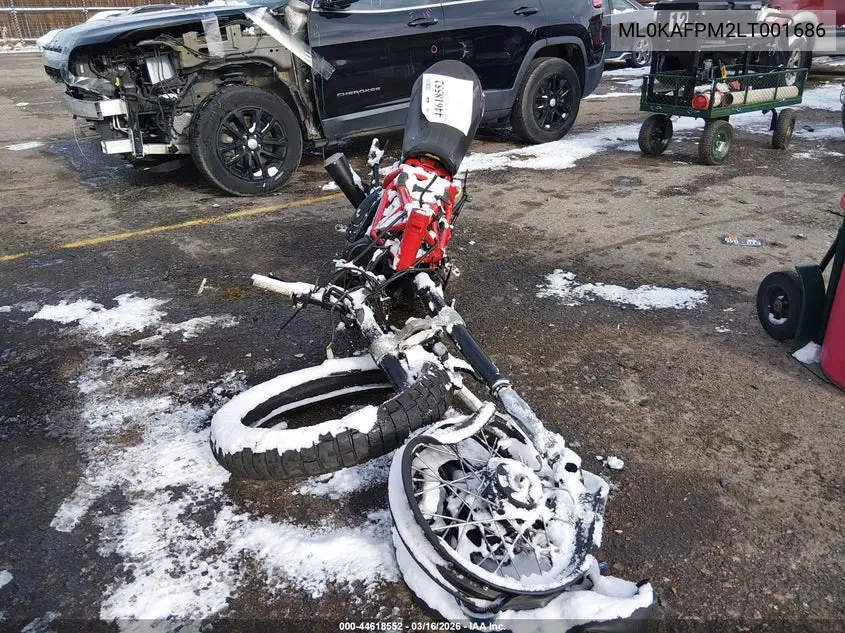 2020 Ducati Scrambler Desert Sled VIN: ML0KAFPM2LT001686 Lot: 44618552