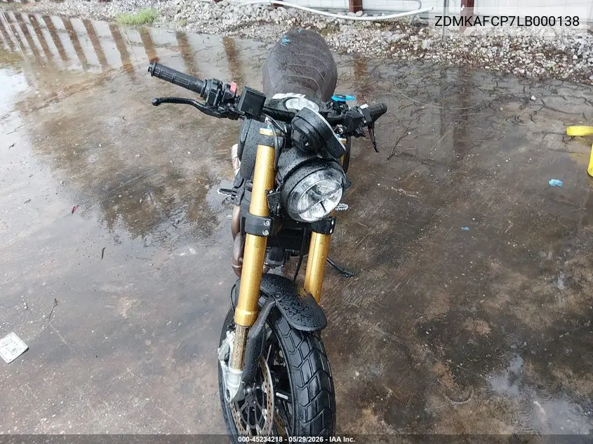 2020 Ducati Scrambler 1100/1100 Special/1100 Sport/1100 Dark Pro VIN: ZDMKAFCP7LB000138 Lot: 45234218