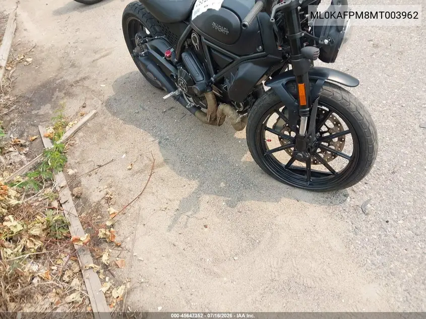 2021 Ducati Scrambler Desert Sled VIN: ML0KAFPM8MT003962 Lot: 45647352