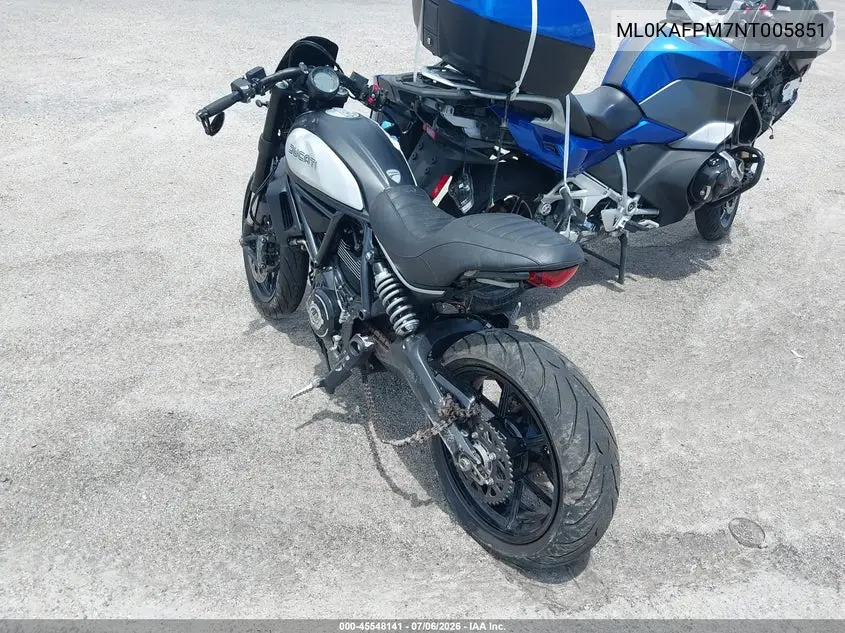 2022 Ducati Scrambler Desert Sled VIN: ML0KAFPM7NT005851 Lot: 45548141