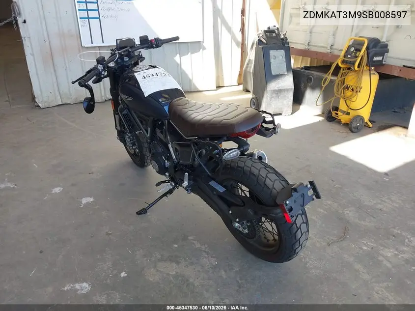 2025 Ducati Scrambler Icon VIN: ZDMKAT3M9SB008597 Lot: 45347530