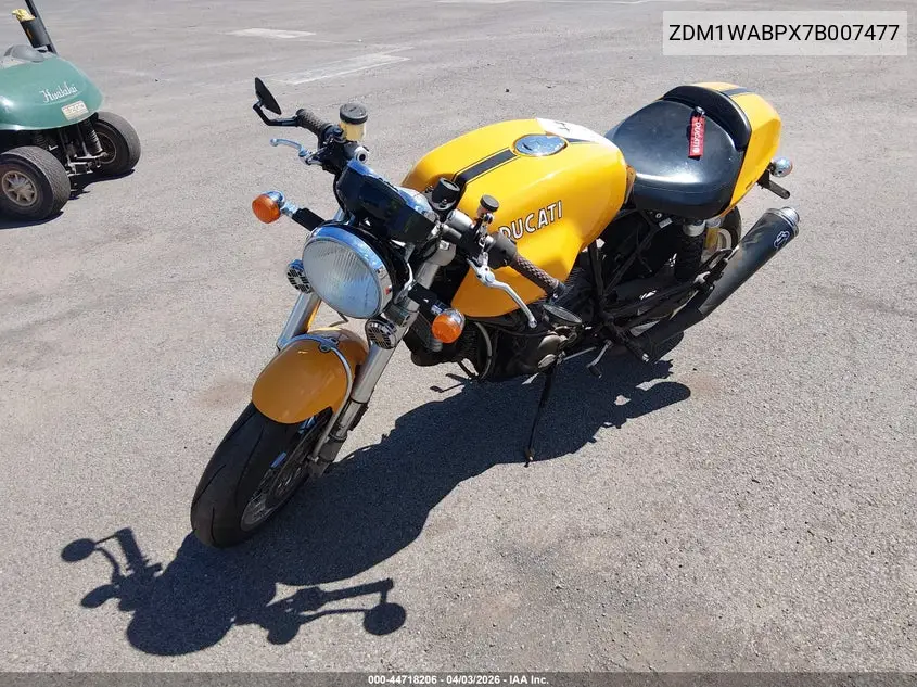 2007 Ducati Sportclassic Sport1000 VIN: ZDM1WABPX7B007477 Lot: 44718206