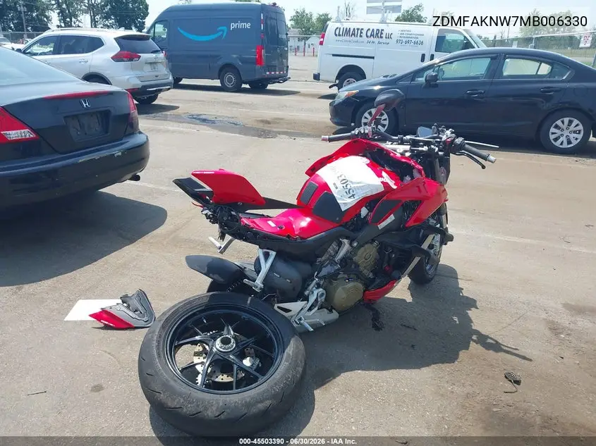 2021 Ducati Streetfighter V4/V4S VIN: ZDMFAKNW7MB006330 Lot: 45503390