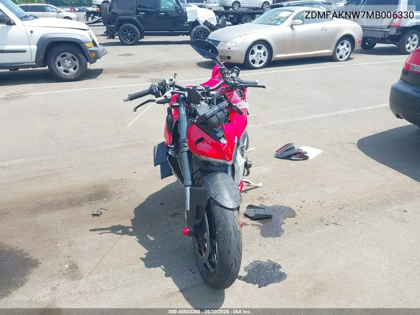 2021 Ducati Streetfighter V4/V4S VIN: ZDMFAKNW7MB006330 Lot: 45503390